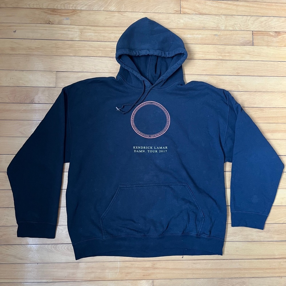Kendrick Lamar DAMN Tour 2017 Nobody Pray For Me Hoodie Black TDE XL Mens